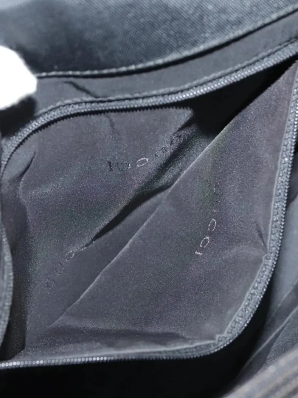 GUCCI Bamboo Hand Bag Nylon Black 002 1016 Auth ep7046